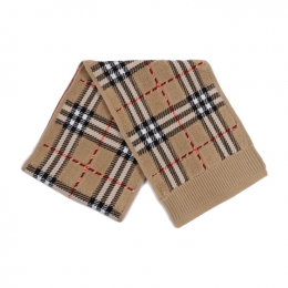 ◆키즈◆25FW 키즈 타월링 체크 머플러 베이지 8105878