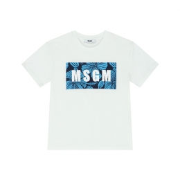 ◆키즈◆키즈 박스 로고 프린트 티셔츠 화이트 S4MSJBTH257 001