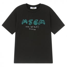 ◆키즈◆25SS 키즈 로고 프린트 티셔츠 블랙 S5MSJBTH295 110