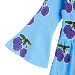 ◆키즈◆23FW 키즈 올오버 플럼 프린팅 원피스 블루 23750107 60