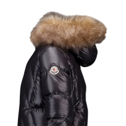 ◆키즈◆여성 도마스 DOMAS 로고패치 사선퀄팅 후드 패딩자켓 블랙  1A000 14 597YX 99M