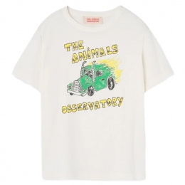 ◆키즈◆24FW 키즈 그린 트럭 릴랙스 Rooster 티셔츠 화이트 F24017 221FQ