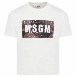 ◆키즈◆25SS 여성 로고 프린트 티셔츠 화이트 S5MSJBTH036 013