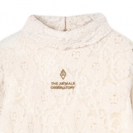 ◆키즈◆24FW 키즈 로고 레이스 티셔츠 화이트 F24038 036XX