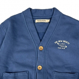 ◆키즈◆24FW 키즈 로고 가디건 블루스틸 SATURNO CARDIGAN BLUE STEEL