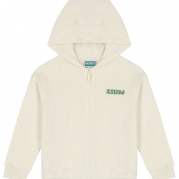 ◆키즈◆23FW 여성 백 로고 후드집업 아이보리 K25817 C22