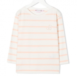 ◆키즈◆22SS 키즈 체리 로고 패치 스트라이프 티셔츠 S02GTSKN1201 121