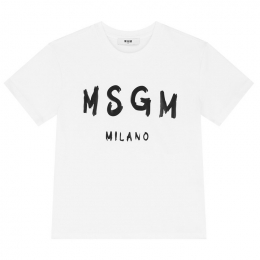 ◆키즈◆24SS 키즈 로고 프린팅 티셔츠 화이트 S4MSJUTH011 001