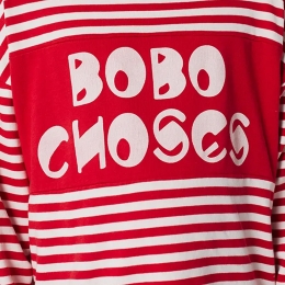 ◆키즈◆키즈 스트라이프 티셔츠 레드 B225AC135 611