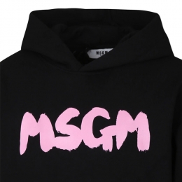 ◆키즈◆24FW 여성 로고 후드티 블랙/핑크 F4MSJUHS057 11008