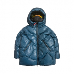 ◆키즈◆키즈 라운드 퀄팅 투톤 본디드 고글패딩 네이비/피코크 GG 765R T MBT5 26