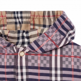 ◆키즈◆22SS 키즈 리버시블 체크 자켓 아카이브베이지/퍼플 8047986