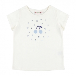 ◆키즈◆키즈 체리 프린트 티셔츠 화이트 S05GTSK00026 104A