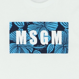 ◆키즈◆키즈 박스 로고 프린트 티셔츠 화이트 S4MSJBTH257 001